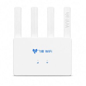 White 3 Antenna High Gain Home Broadband Wi-Fi Router