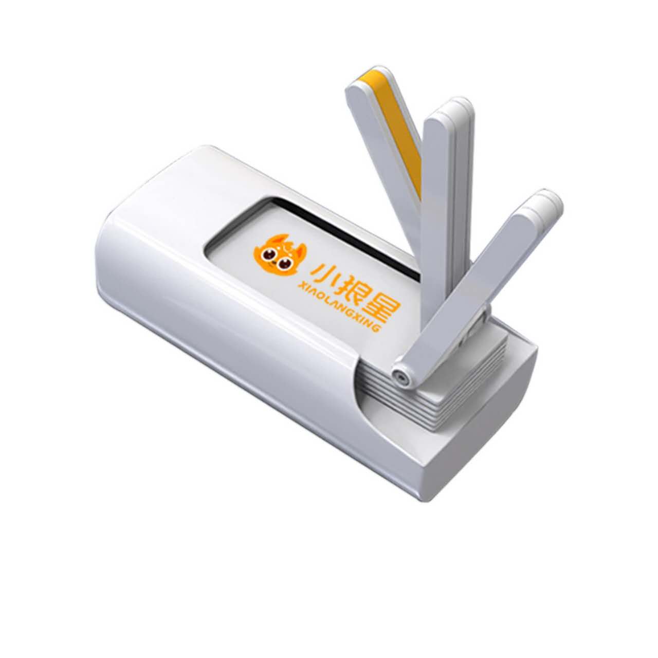 White USB Wi-Fi Receiver with Dual Folding External Antennas